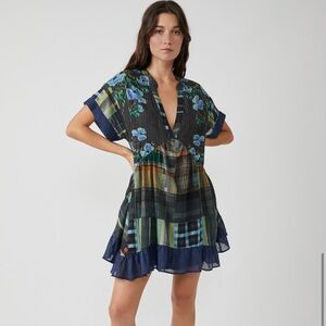 Free People Agnes Dress - Large - Dark Blue Color